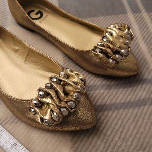 G by Guess Gold Ballet Flats size 6